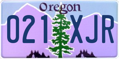 OR license plate 021XJR