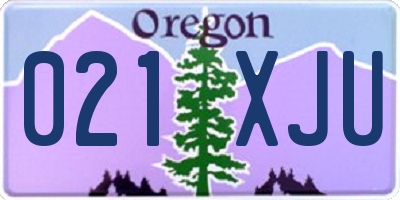 OR license plate 021XJU