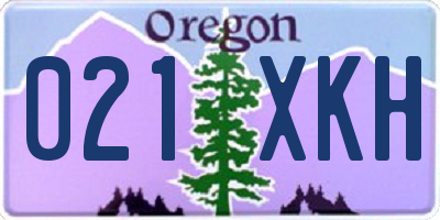 OR license plate 021XKH