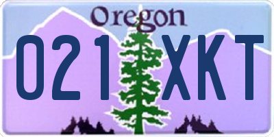 OR license plate 021XKT