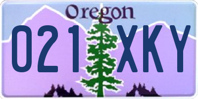 OR license plate 021XKY