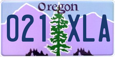 OR license plate 021XLA