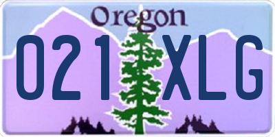 OR license plate 021XLG