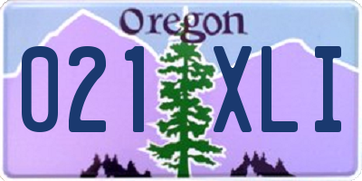 OR license plate 021XLI
