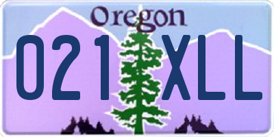 OR license plate 021XLL