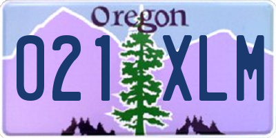 OR license plate 021XLM