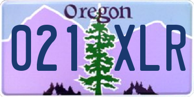 OR license plate 021XLR