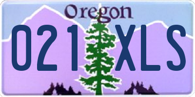 OR license plate 021XLS