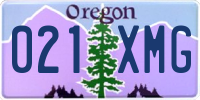OR license plate 021XMG