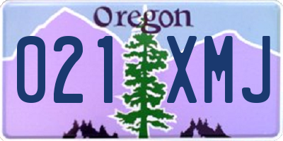 OR license plate 021XMJ