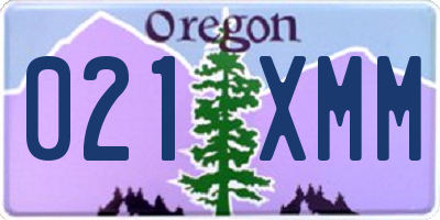 OR license plate 021XMM
