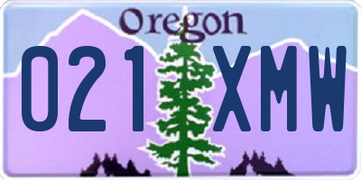 OR license plate 021XMW