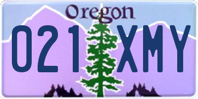 OR license plate 021XMY