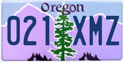 OR license plate 021XMZ