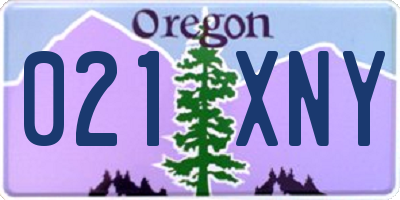 OR license plate 021XNY