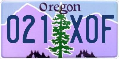 OR license plate 021XOF