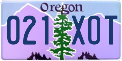 OR license plate 021XOT