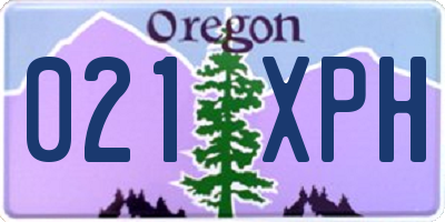 OR license plate 021XPH