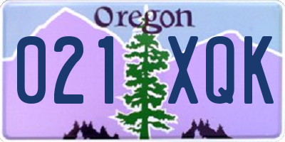 OR license plate 021XQK