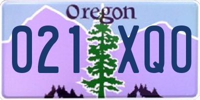 OR license plate 021XQO
