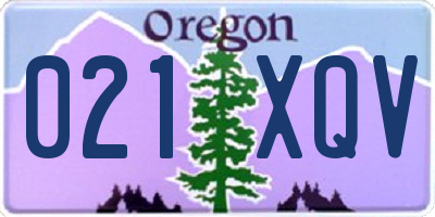 OR license plate 021XQV
