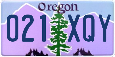 OR license plate 021XQY