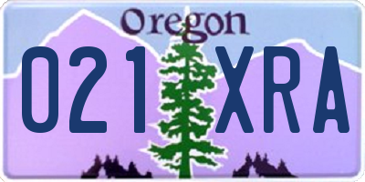 OR license plate 021XRA