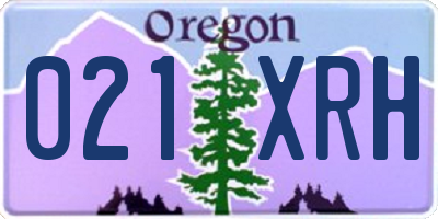 OR license plate 021XRH