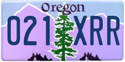 OR license plate 021XRR