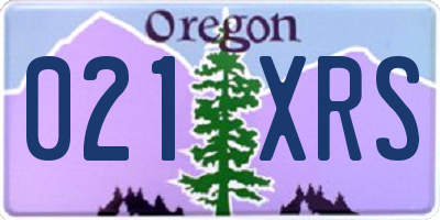 OR license plate 021XRS