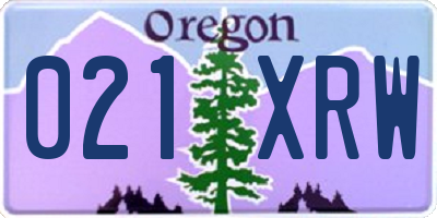 OR license plate 021XRW