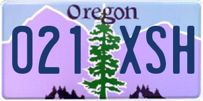 OR license plate 021XSH