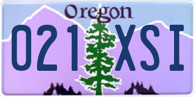 OR license plate 021XSI