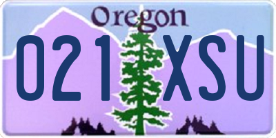 OR license plate 021XSU