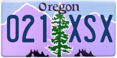 OR license plate 021XSX