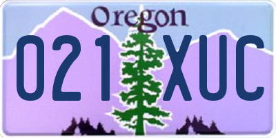 OR license plate 021XUC