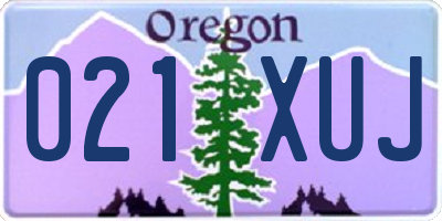 OR license plate 021XUJ