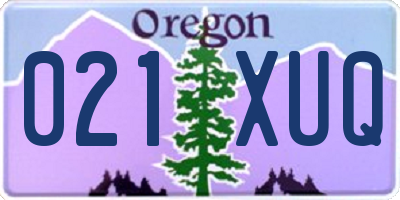OR license plate 021XUQ