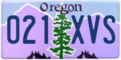 OR license plate 021XVS