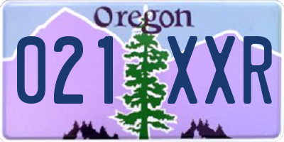 OR license plate 021XXR