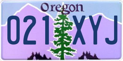 OR license plate 021XYJ
