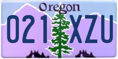 OR license plate 021XZU