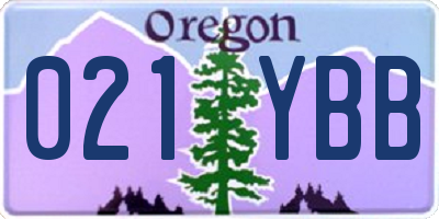 OR license plate 021YBB
