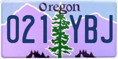 OR license plate 021YBJ