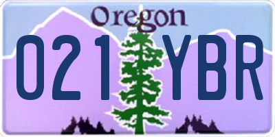 OR license plate 021YBR