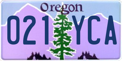 OR license plate 021YCA