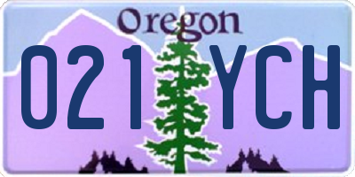 OR license plate 021YCH