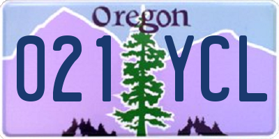 OR license plate 021YCL