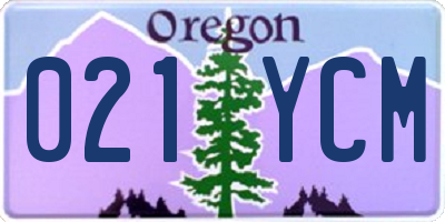 OR license plate 021YCM