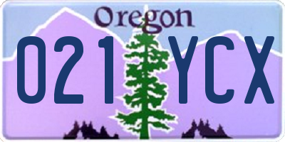 OR license plate 021YCX
